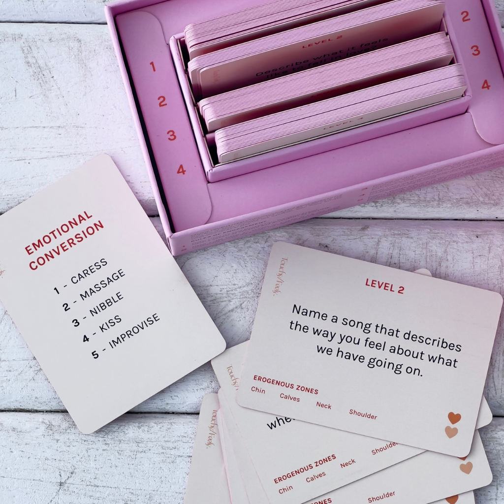 TOUCHY/FEELY intimacy card game — A Date & Connection Game