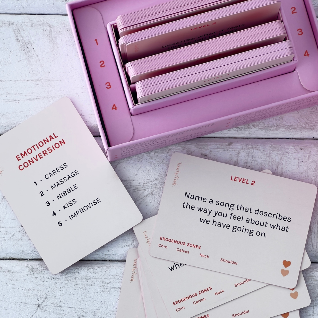TOUCHY/FEELY intimacy card game — A Date & Connection Game