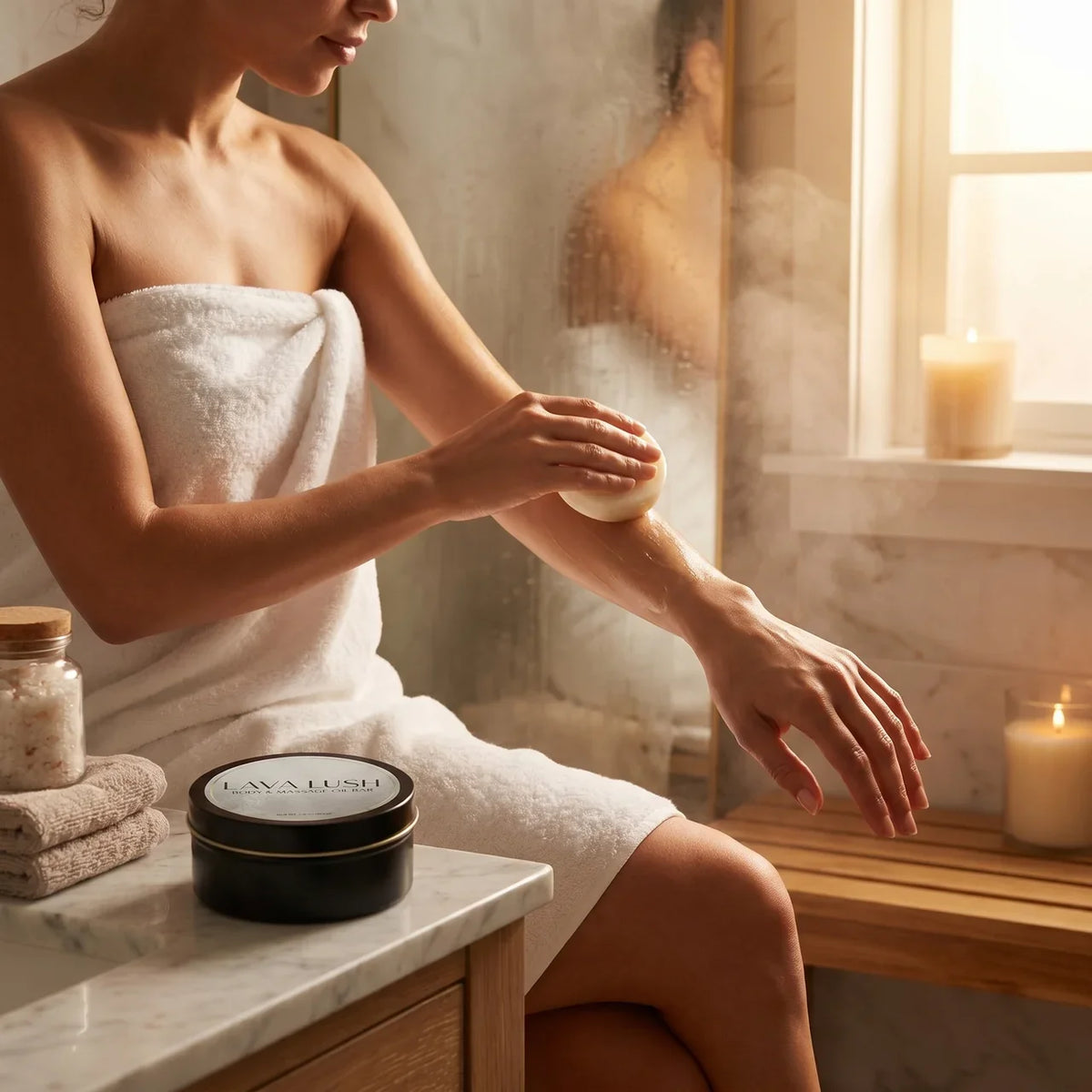Lava Lush - Solid Body and Massage Oil Bar