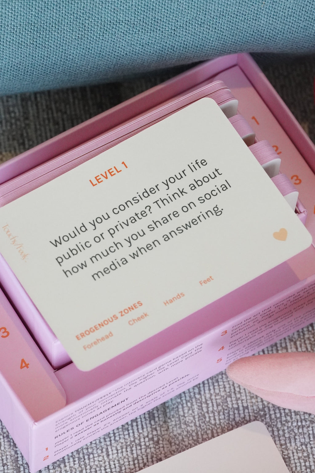 TOUCHY/FEELY intimacy card game — A Date & Connection Game