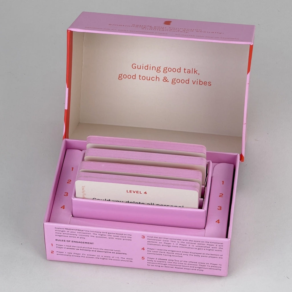 TOUCHY/FEELY intimacy card game — A Date & Connection Game