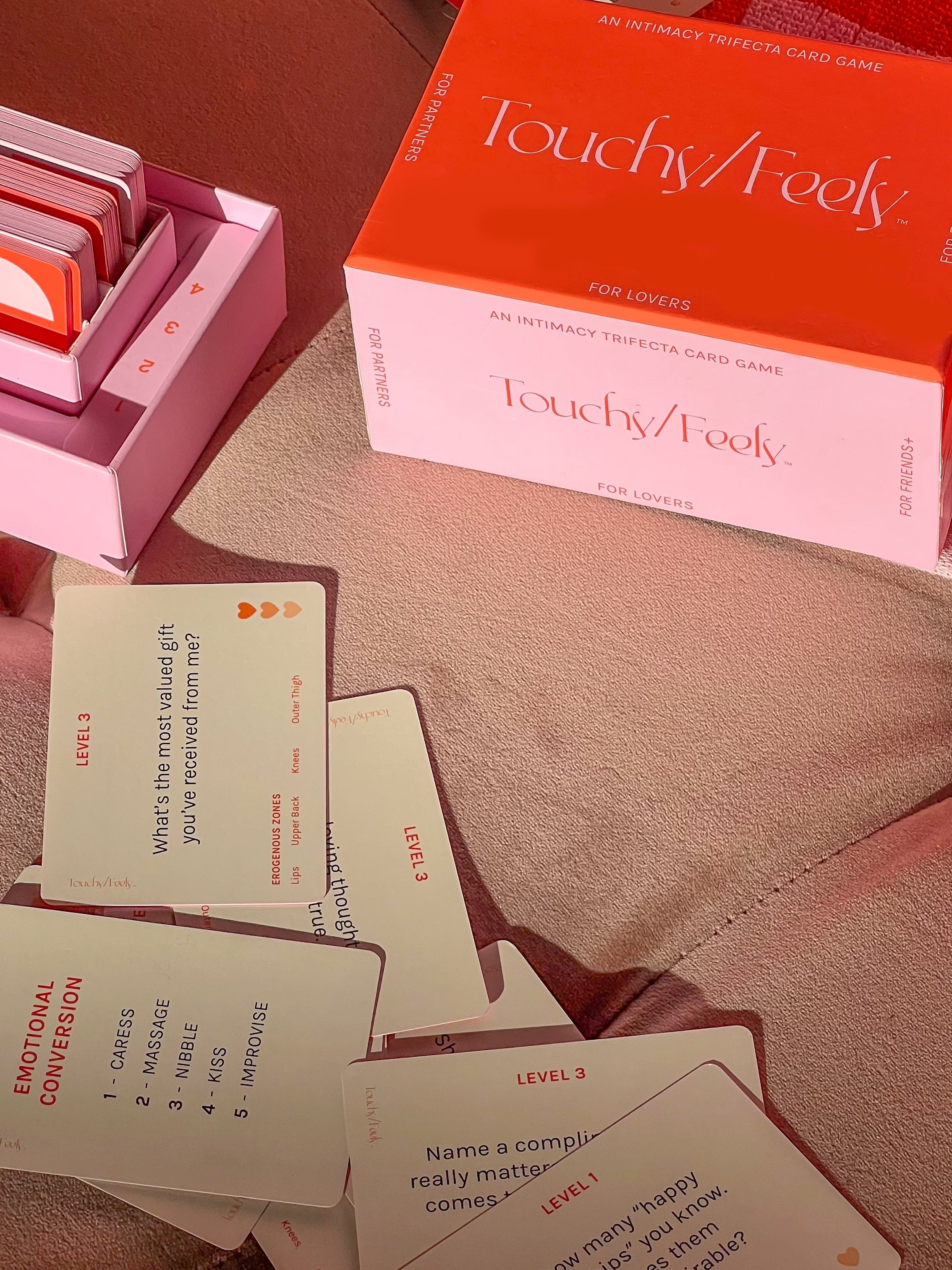TOUCHY/FEELY intimacy card game — A Date & Connection Game